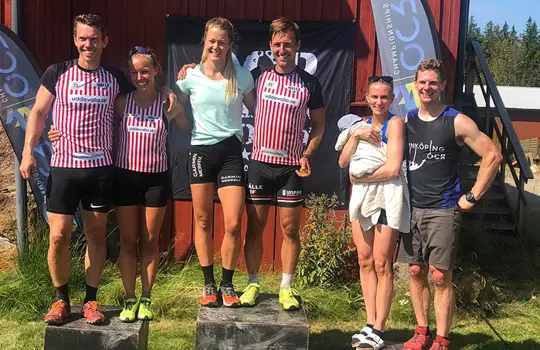 Samtliga medaljörer vid RM OCR Sprint.