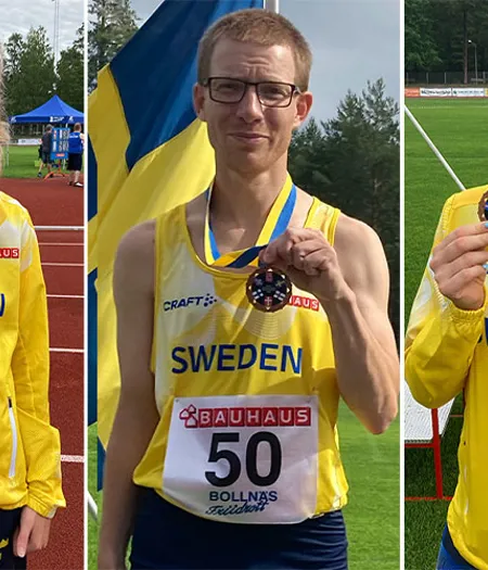 Ellen Westling, Martin Jansson och Lina Hedberg tre av helgens medaljörer.