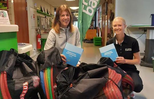 Anna Bengtsson, Södra Svealands friidrottsförbund och Madde Olsson, IF Göta Karlstad.