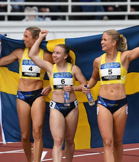 Damernas lag på 200 meter.
