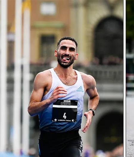 Mohammadreza Abootorabi och Hanna Lindholm – 2022 års segrare på Stockholm halvmarathon.