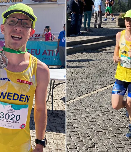 Martin Jansson, parafriidrottare, som blev sjua på VM i halvmarathon