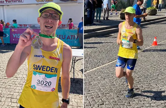 Martin Jansson, parafriidrottare, som blev sjua på VM i halvmarathon