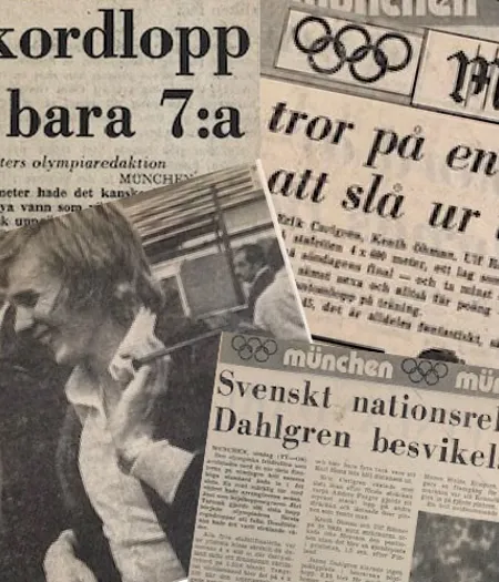 Tidningsurklipp från OS 1972.