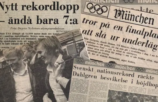 Tidningsurklipp från OS 1972.