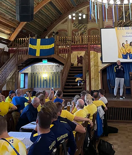 Kajsa Bergqvist var på plats under supporterträffen.