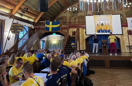 Kajsa Bergqvist var på plats under supporterträffen.