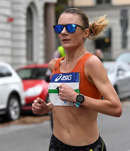Carolina Wikström från Stockholm Maraton 2021.