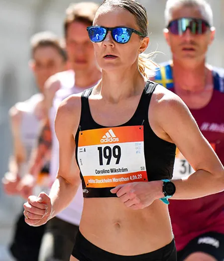 Carolina Wikström, arkivbild från Stockholm Marathon.